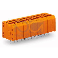 Press-In PCB Terminal Block, 1.5 mm&sup2; Pin Spacing 3.81 mm 5-Pole Orange