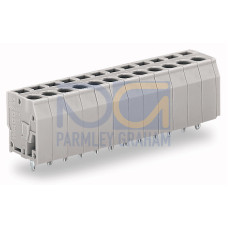 Press-In PCB Terminal Block, 2.5 mm&sup2; Pin Spacing 5 mm 8-Pole Gray