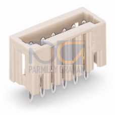 Male Header (For PCBs), Press-In Pin 0.6 X 0.6 mm 12-Pole Light Gray