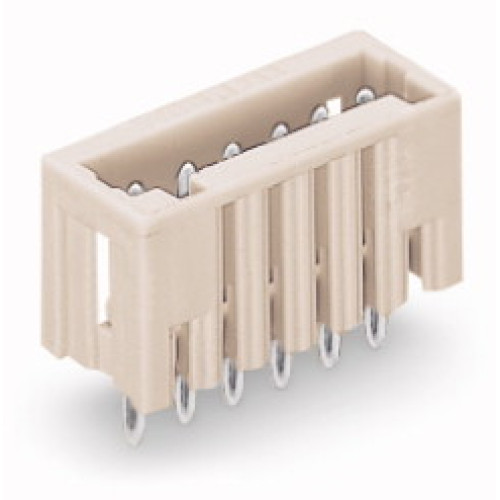 Male Header (For PCBs), Press-In Pin 0.6 X 0.6 mm 3-Pole Light Gray