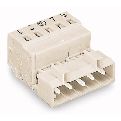 Male Connector, 100 Protected Against Mismating With Ground Contact Light Gray