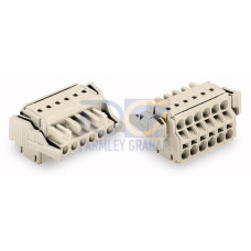 Female connector 100 protected against mismating with coding finger light gray