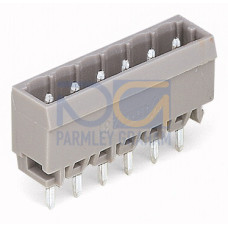 Male Connector, With Straight Solder Pins 16-Pole Gray