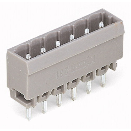 Male Connector, With Straight Solder Pins 16-Pole Gray