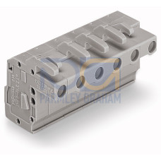 Grey Plug-Rt Angle Ext Latch 7.5mm