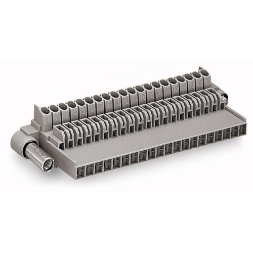 Female Connector, With Coding/Securing Elements 10-Pole Gray