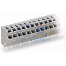 2-Conductor PCB Terminal Block, 2.5 mm&sup2; Pin Spacing 5/5.08 mm 5-Pole Gray