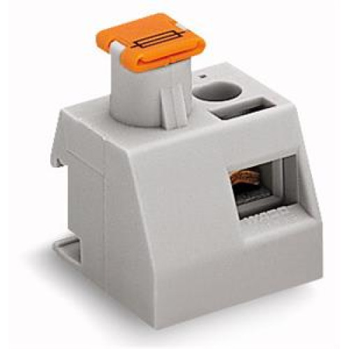 Transformer Fuse Terminal Block, Open Solder Lug With Self-Rising Clamping Plates Gray