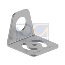 Bracket: Right-angle SMBAMS series with, 18 hole for mounting sensors, Articulation slots for 90 plus degree rotation, 12-ga. (2.6) Cold-rolled Steel