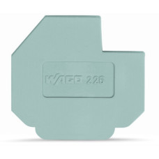 End plate, for 630 V, cut-out dimensions L1, 1.5 mm thick, gray