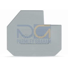 End plate, for 400 V, cut-out dimensions L1, 1.5 mm thick, gray