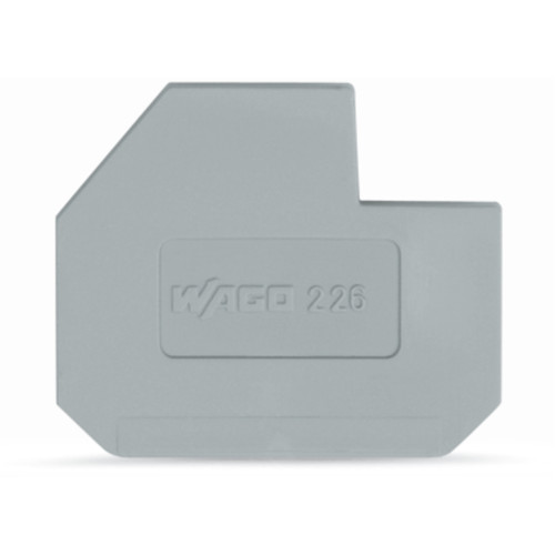 End plate, for 400 V, cut-out dimensions L1, 1.5 mm thick, gray