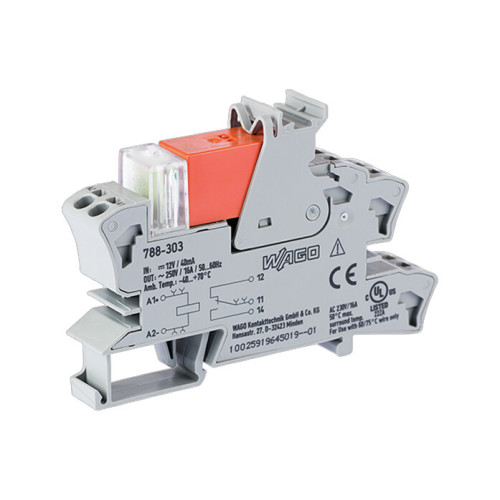 Relay module, Nominal input voltage: 12 VDC, 1 changeover contact, gray