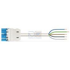 pre-assembled connecting cable, Cca, Plug/open-ended, blue