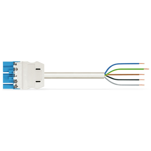 pre-assembled connecting cable, Cca, Plug/open-ended, blue