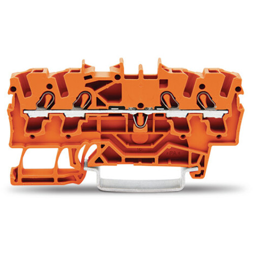 4-conductor through terminal block, 2.5 mm&sup2;, suitable for Ex e II applications, orange