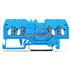 4-conductor through terminal block, 1.5 mm&sup2;, suitable for Ex i applications, blue