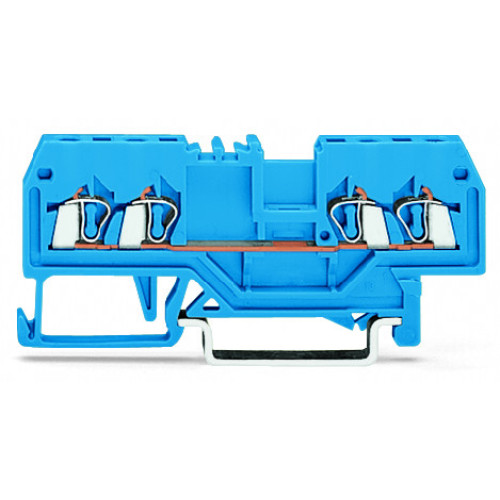 4-conductor through terminal block, 1.5 mm&sup2;, suitable for Ex i applications, blue