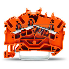 3-conductor through terminal block, 2.5 mm&sup2;, suitable for Ex e II applications, orange