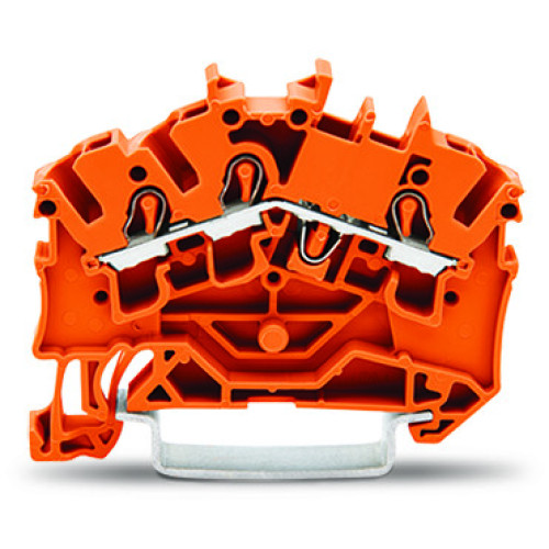 3-conductor through terminal block, 2.5 mm&sup2;, suitable for Ex e II applications, orange