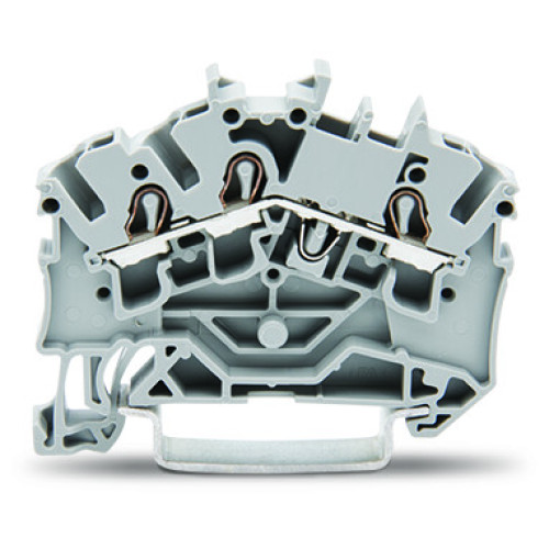 3-conductor through terminal block, 2.5 mm&sup2;, suitable for Ex e II applications, gray