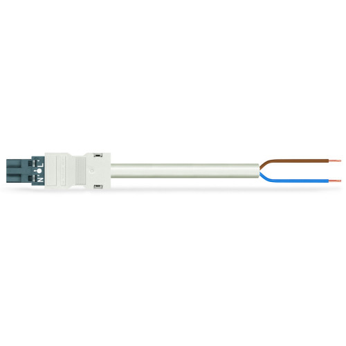 pre-assembled connecting cable, Eca, Plug/open-ended, dark gray