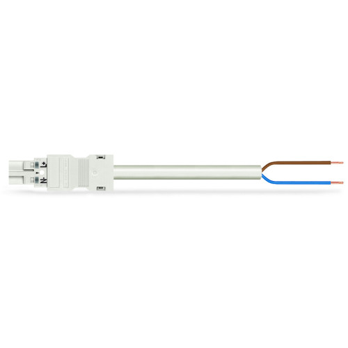 pre-assembled connecting cable, Eca, Plug/open-ended, white