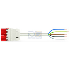 pre-assembled connecting cable, Eca, Plug/open-ended, red