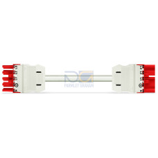 pre-assembled interconnecting cable, Eca, Socket/plug, red