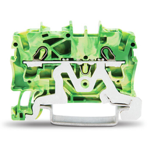 2-conductor ground terminal block, 2.5 mm&sup2;, suitable for Ex e II applications, green-yellow