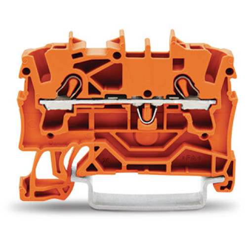 2-conductor through terminal block, 2.5 mm&sup2;, suitable for Ex e II applications, orange
