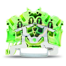 4-conductor ground terminal block, 2.5 mm&sup2;, suitable for Ex e II applications, green-yellow