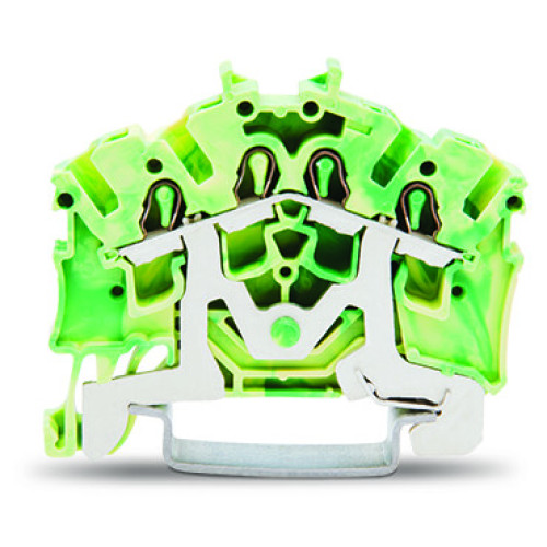 4-conductor ground terminal block, 2.5 mm&sup2;, suitable for Ex e II applications, green-yellow