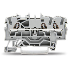 3-conductor through terminal block, 2.5 mm², suitable for Ex e II applications, gray