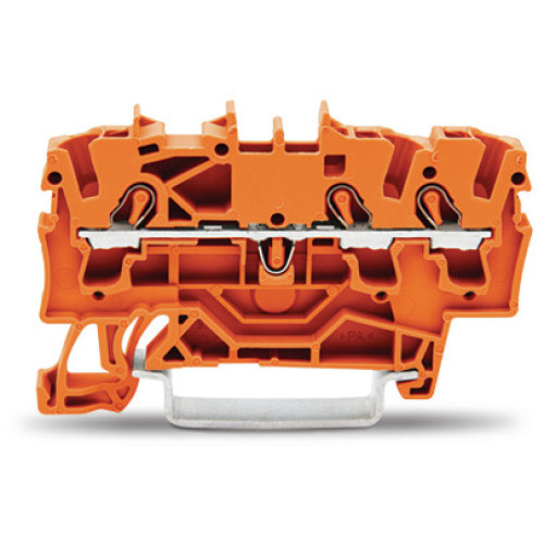 3-conductor through terminal block, 2.5 mm&sup2;, suitable for Ex e II applications, orange