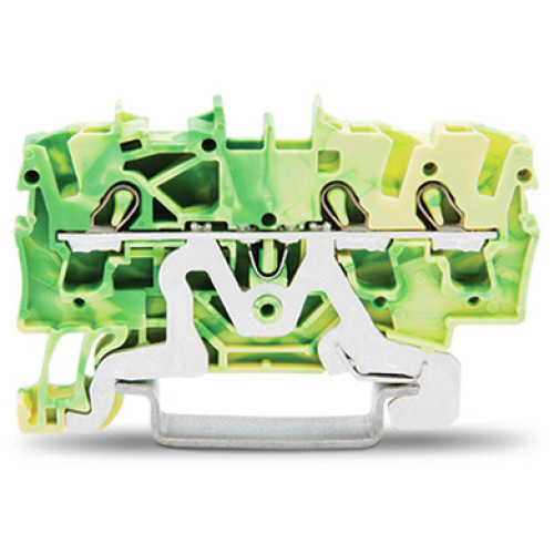 3-conductor ground terminal block, 2.5 mm&sup2;, suitable for Ex e II applications, green-yellow