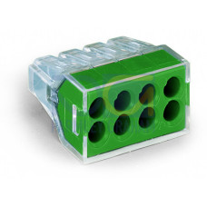 PUSH WIRE&reg; connector for junction boxes, for solid and stranded conductors, max. 2.5 mm&sup2;, transparent