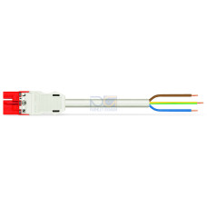 pre-assembled connecting cable, Eca, Plug/open-ended, red