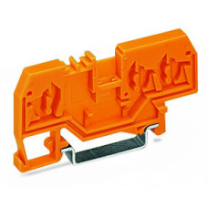 Spacer of same profile, suitable for 3-conductor terminal blocks of horizontal type, orange