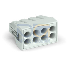 PUSH WIRE&reg; splicing connector, for solid and stranded conductors, for Ex applications, light gray