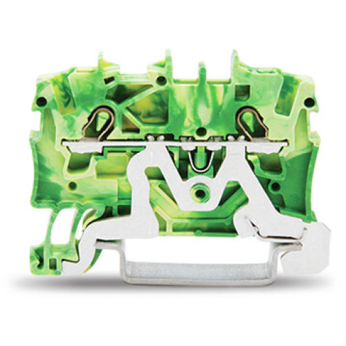 2-conductor ground terminal block, 1.5 mm&sup2;, suitable for Ex e II applications, green-yellow
