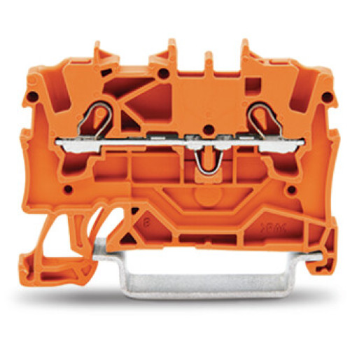 2-conductor through terminal block, 1.5 mm&sup2;, suitable for Ex e II applications, orange
