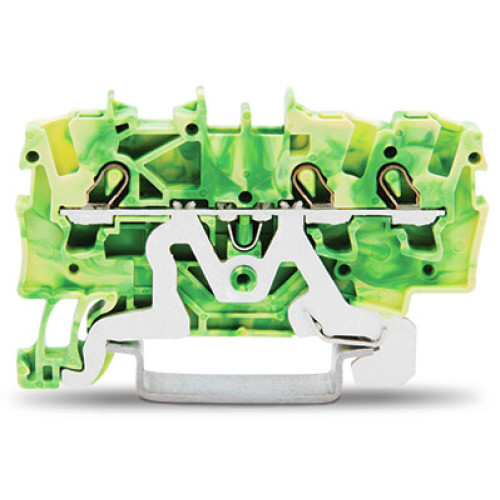 3-conductor ground terminal block, 1.5 mm&sup2;, suitable for Ex e II applications, green-yellow