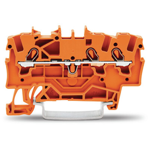 3-conductor through terminal block, 1.5 mm&sup2;, suitable for Ex e II applications, orange
