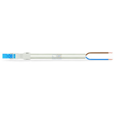 pre-assembled connecting cable, Eca, Plug/open-ended, blue