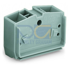 4-conductor center terminal block, without push-buttons, suitable for Ex e II applications, black