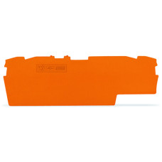 End and intermediate plate, 1 mm thick, orange