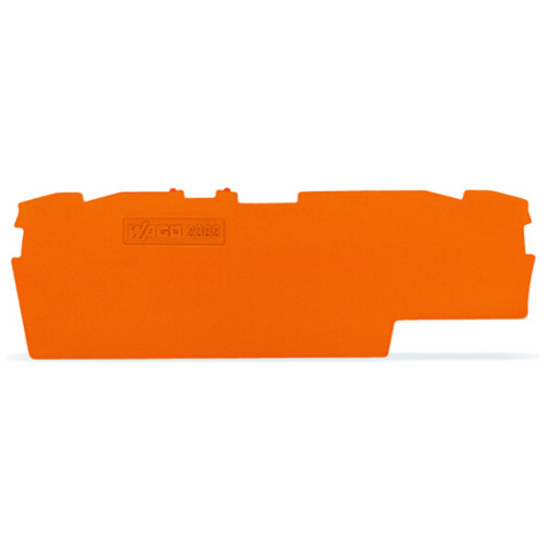 End and intermediate plate, 1 mm thick, orange