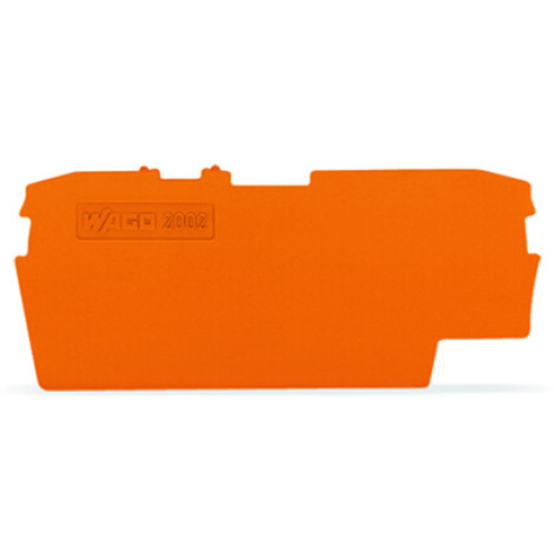 End and intermediate plate, 1 mm thick, orange