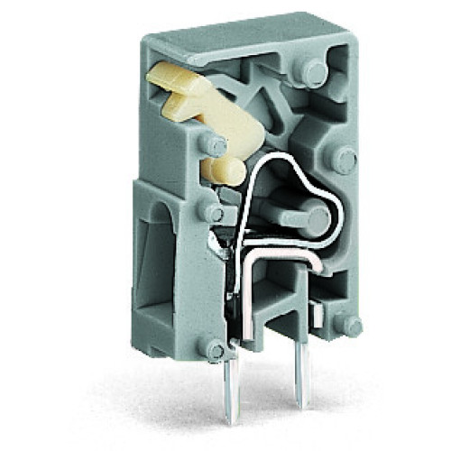 Stackable PCB terminal block, push-button, 2.5 mm&sup2;, gray